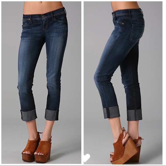 Citizens of Humanity Dani Cuffed Cropped Jeans - Picture 1 of 5